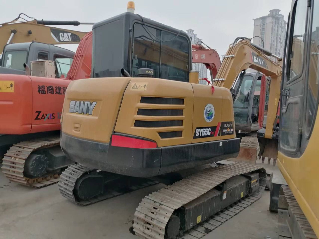 2021 Sany SY55C Pro mini excavator, rear three-quarter view 2021 Sany SY55C Pro mini excavator, rear three-quarter view