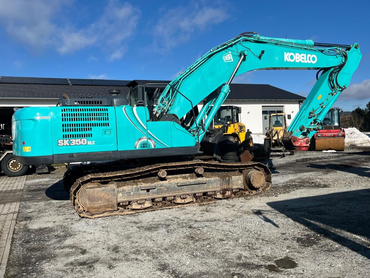 2017 Kobelco SK350 NLC-10 crawler excavator, side profile view