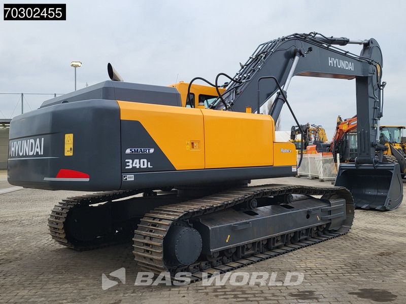 2025 Hyundai R340L crawler excavator, rear view
