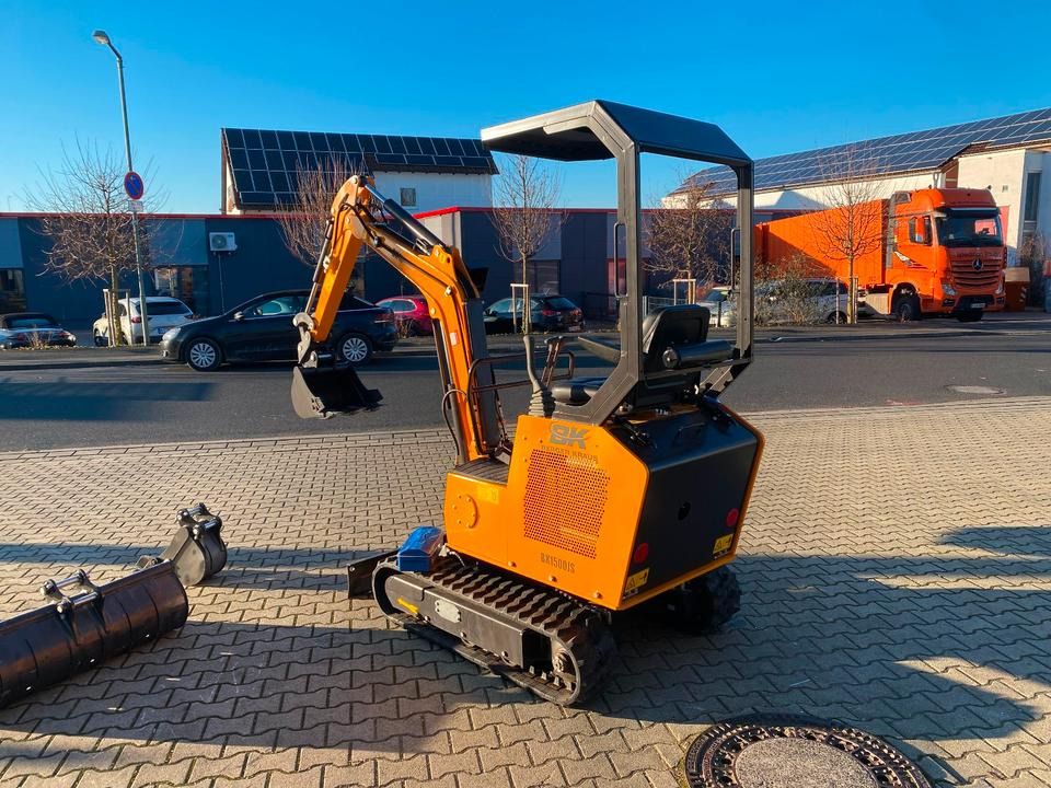 2026 Berger Kraus BK1500JS mini excavator, rear three-quarter view