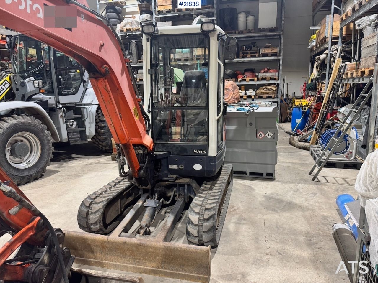 2005 Kubota KX101-3 mini excavator, front view