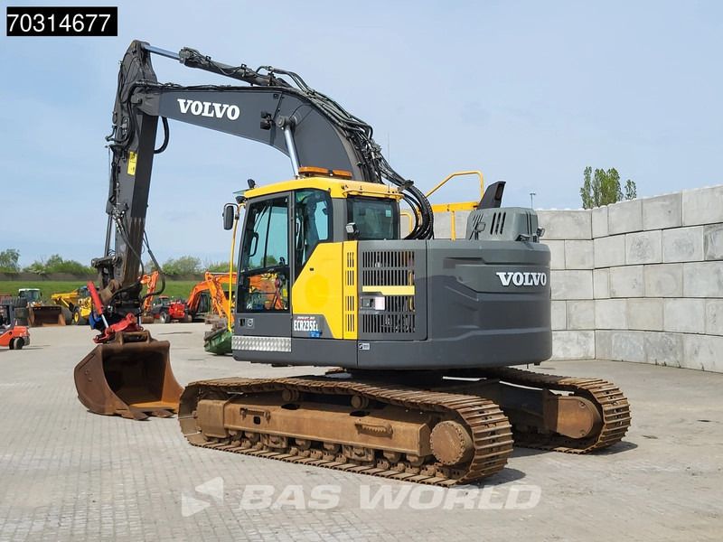 2015 Volvo ECR235EL crawler excavator, rear three-quarter view