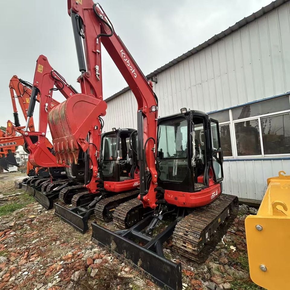 2023 Kubota U55-4 mini excavator, front three-quarter view