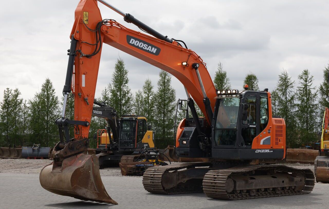 2020 Doosan DX235LCR crawler excavator, front three-quarter view 2020 Doosan DX235LCR crawler excavator, front three-quarter view