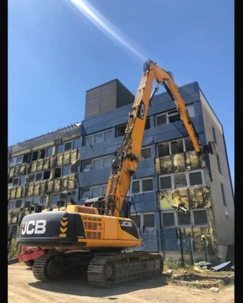 2014 JCB JS360 demolition excavator, rear three-quarter view