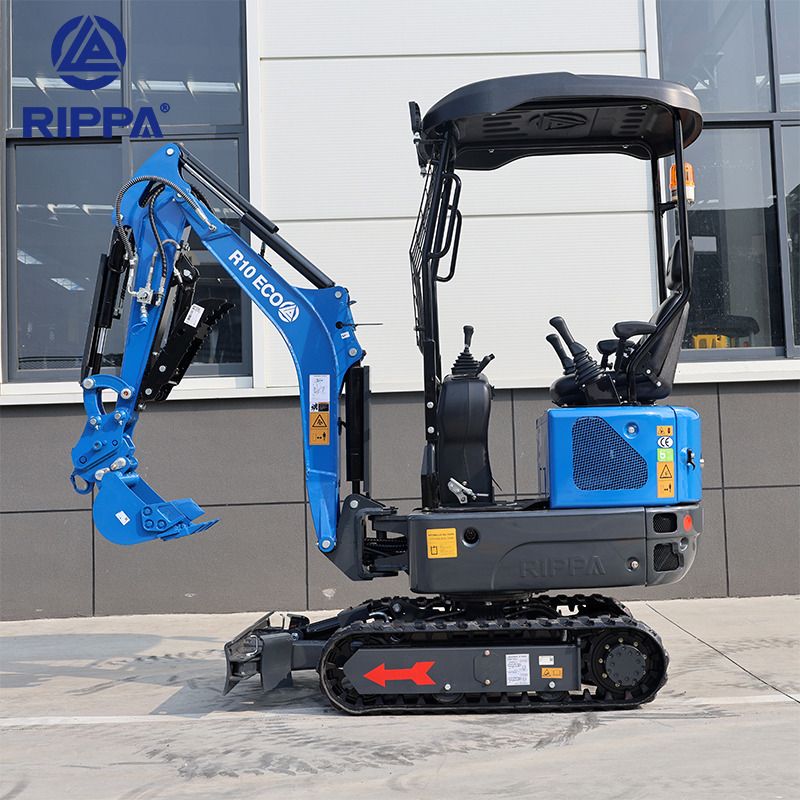 2026 Rippa R10 ECO mini excavator, side view 2026 Rippa R10 ECO mini excavator, side view