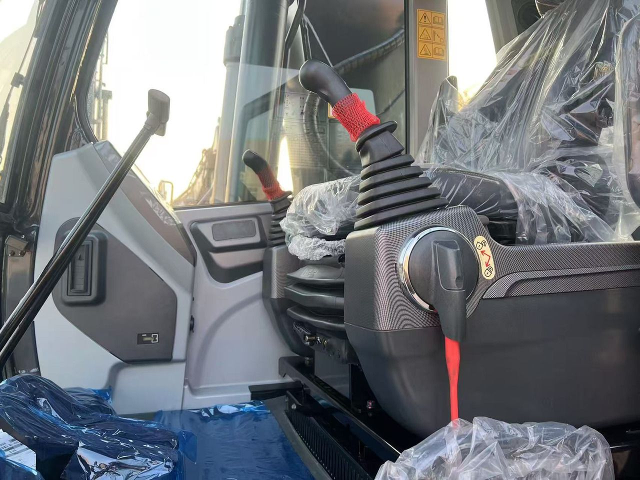 2026 Hyundai HX220HD crawler excavator cab interior view 2026 Hyundai HX220HD crawler excavator cab interior view