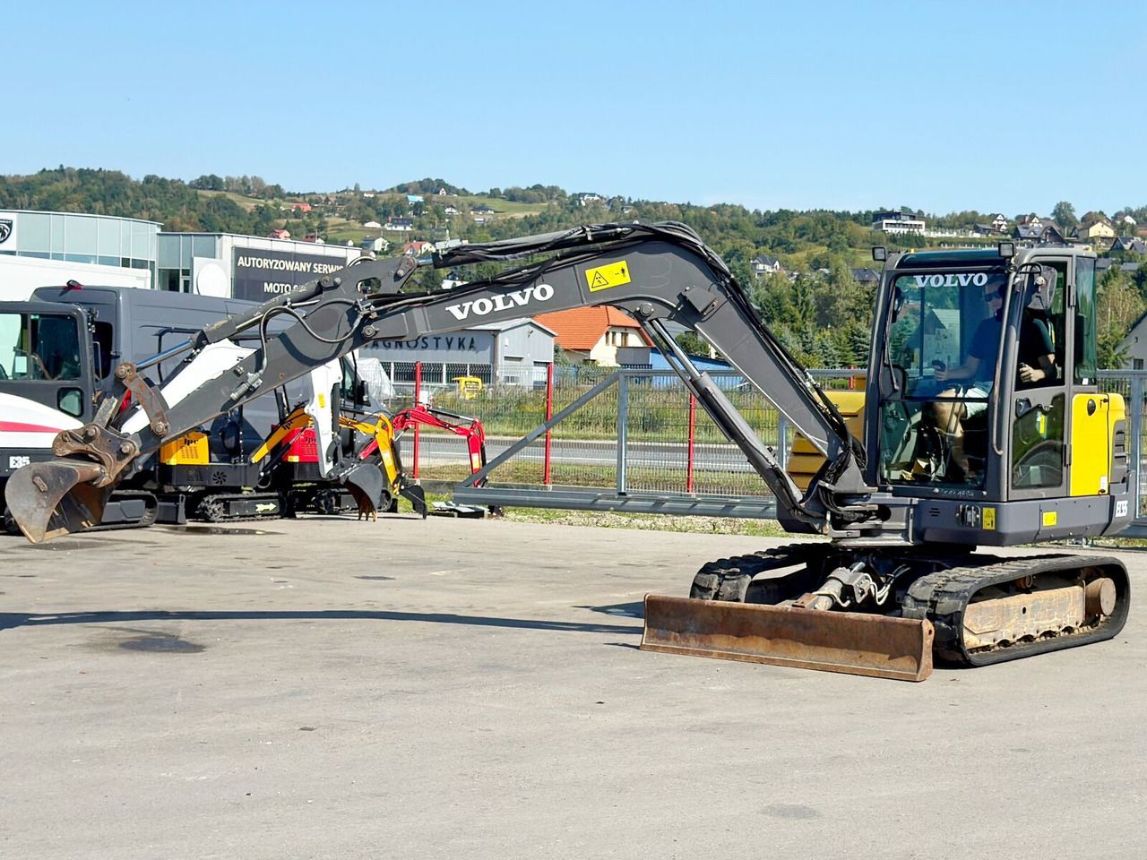 2019 Volvo EC55 mini excavator, side view 2019 Volvo EC55 mini excavator, side view