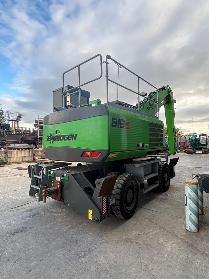 2022 Sennebogen 818-E material handler, rear three-quarter view