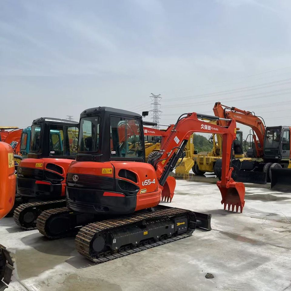 2022 Kubota U55-4 mini excavator, front three-quarter view