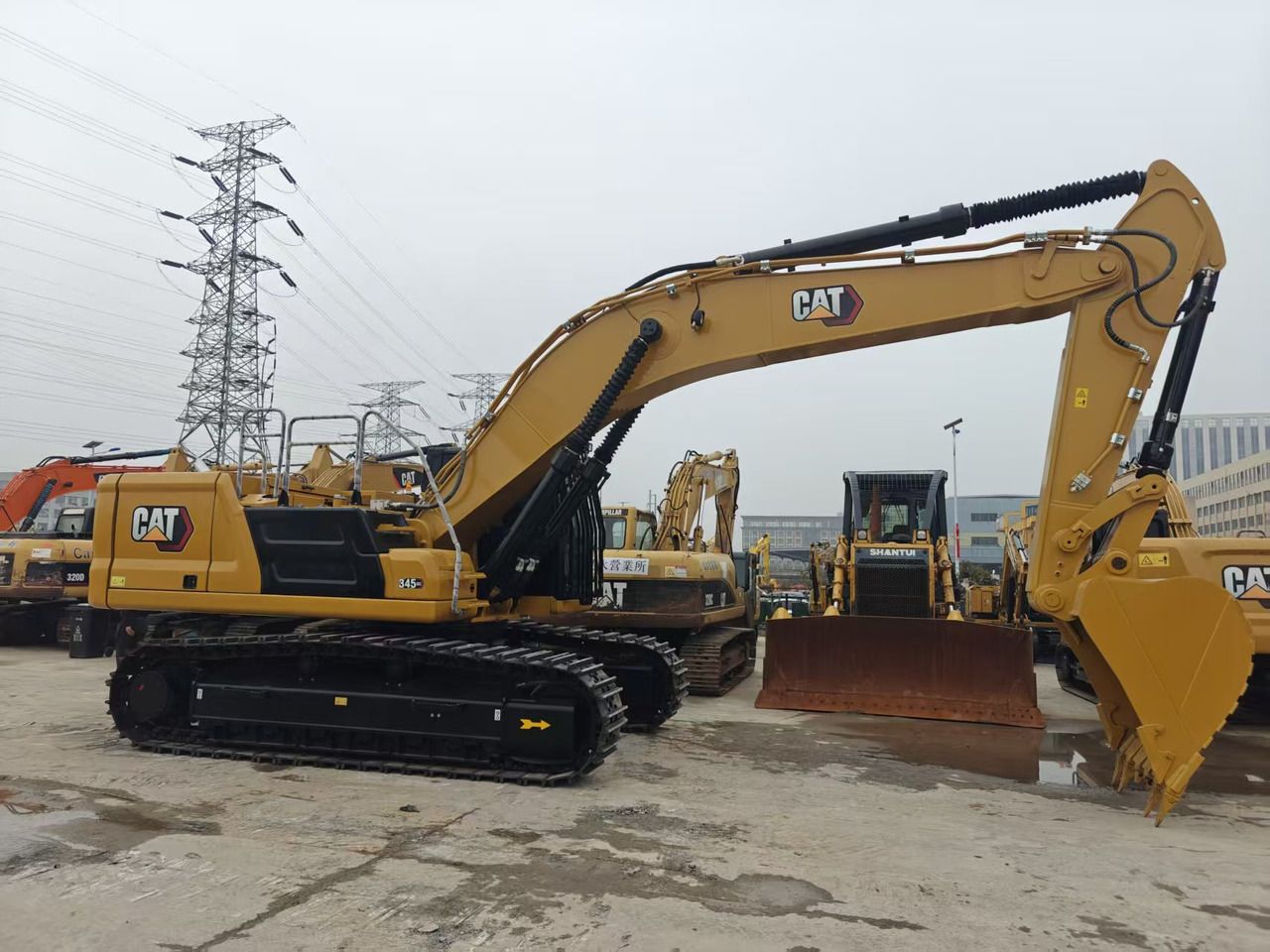 2024 Caterpillar 345GC crawler excavator, side profile view