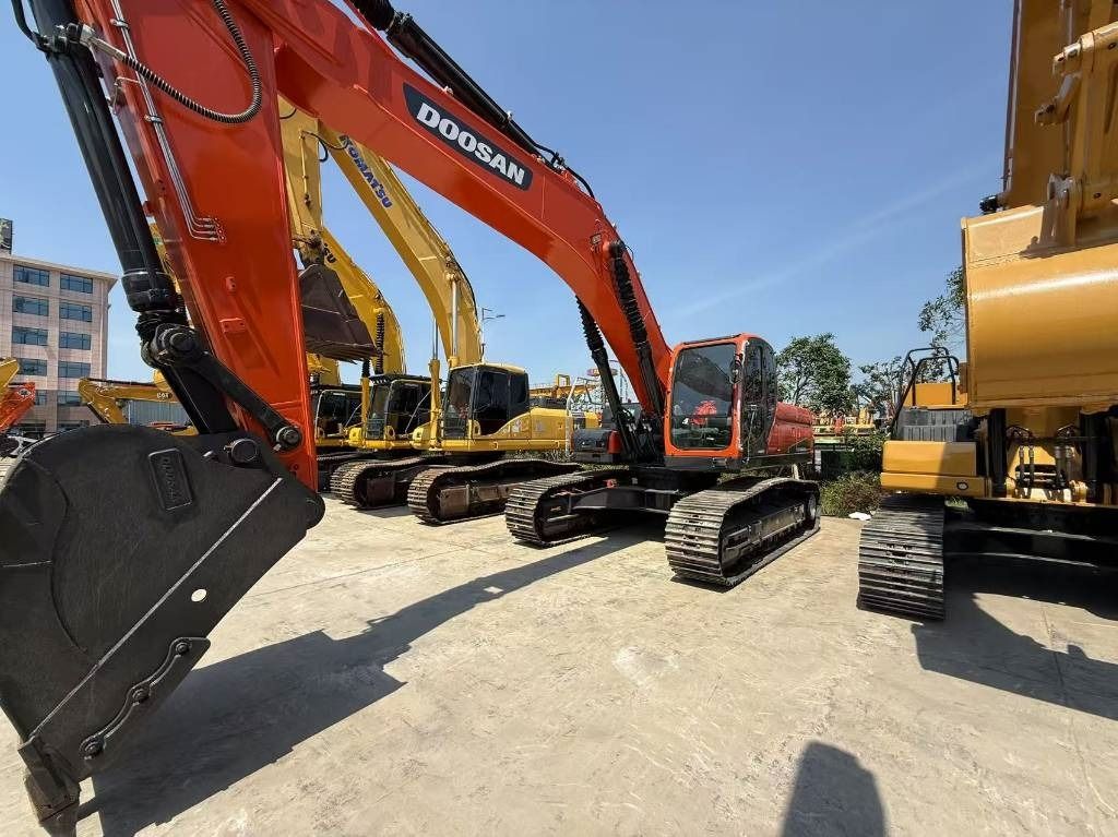 2024 Doosan DX340 crawler excavator, front three-quarter view