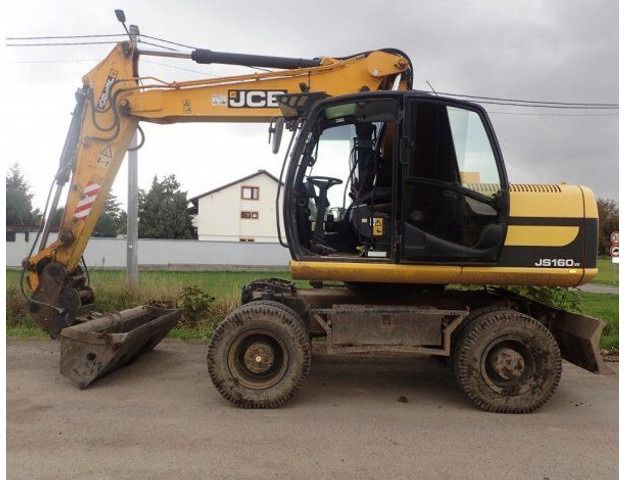 2011 JCB JS160W wheel excavator side view