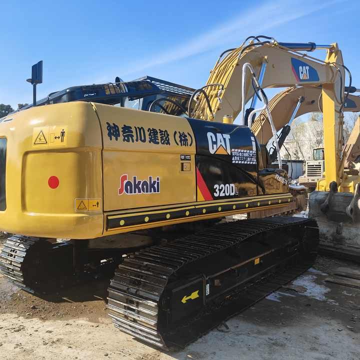 2021 Caterpillar 320DL crawler excavator, rear three-quarter view
