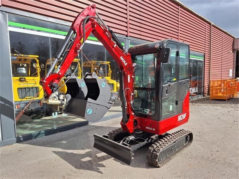 Mole M20 mini excavator, front three-quarter view Mole M20 mini excavator, front three-quarter view