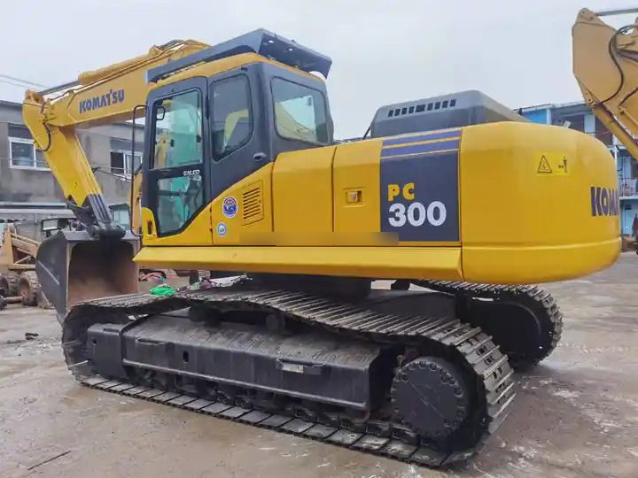 2020 Komatsu PC300-7 crawler excavator, rear three-quarter view