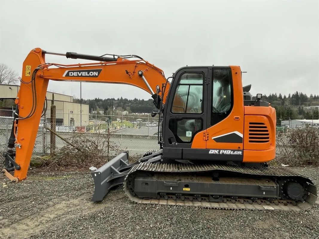 2022 Doosan DX140LGR crawler excavator side view