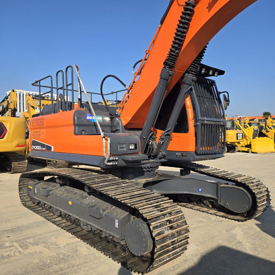 2024 Doosan DX300LC-AC crawler excavator, rear three-quarter view