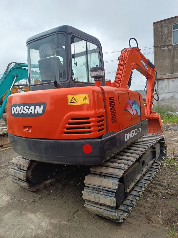 2022 Doosan DH60-7 mini excavator, rear three-quarter view 2022 Doosan DH60-7 mini excavator, rear three-quarter view