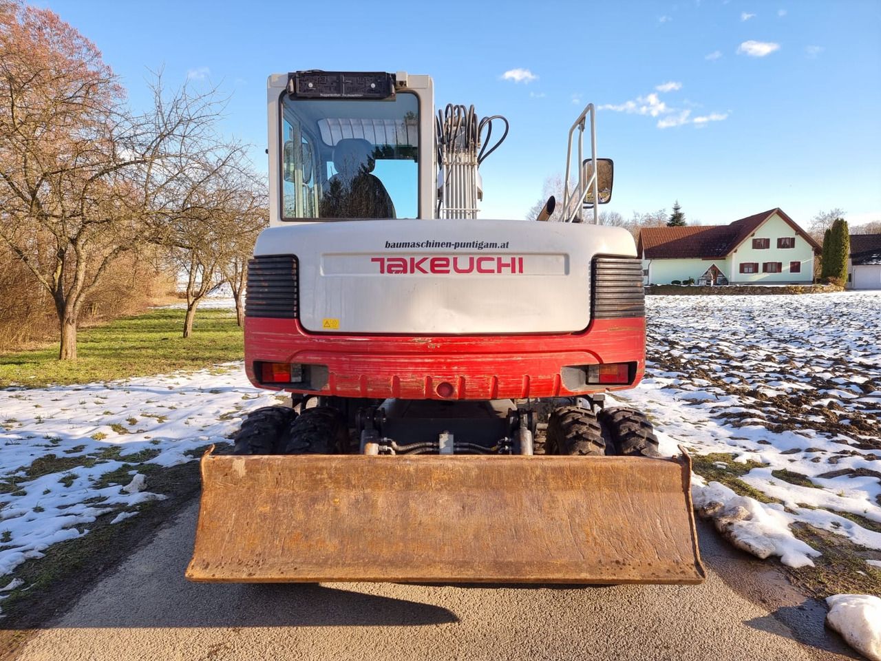 2013 Takeuchi TB175 W wheel excavator rear view