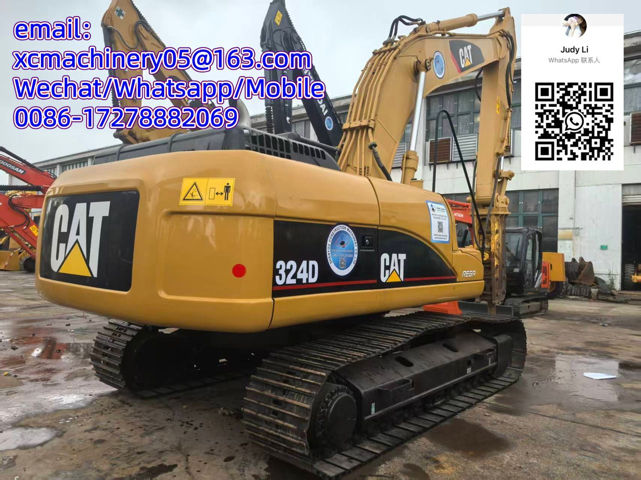 2021 Caterpillar 324D crawler excavator, rear three-quarter view 2021 Caterpillar 324D crawler excavator, rear three-quarter view