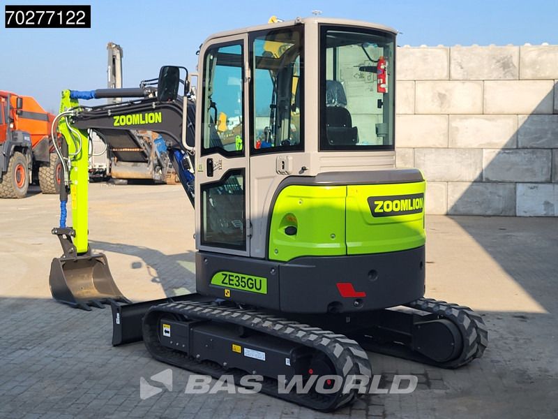 2024 Zoomlion ZE35GU mini excavator rear three-quarter view 2024 Zoomlion ZE35GU mini excavator rear three-quarter view