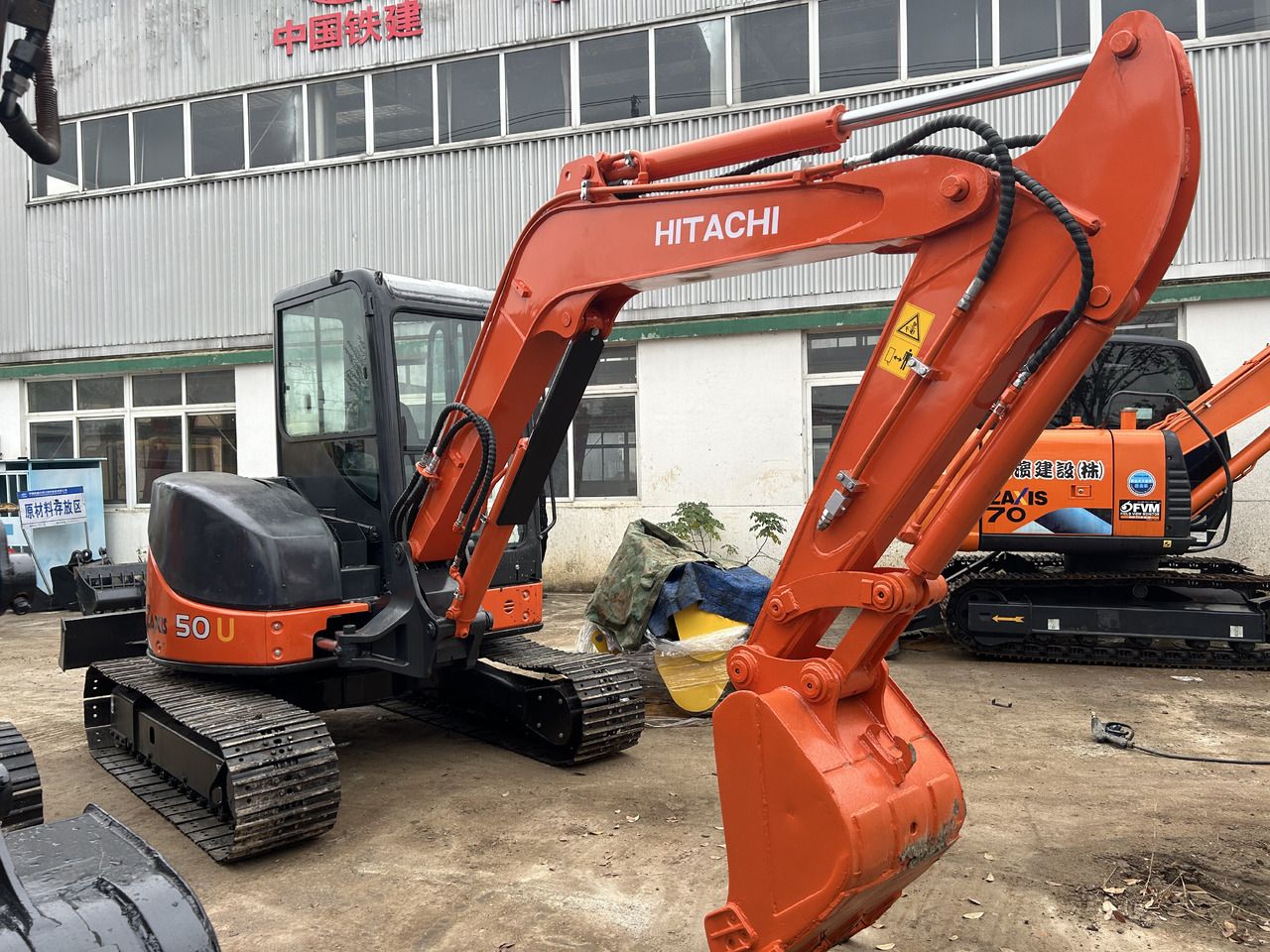 2024 Hitachi ZX50U mini excavator, side view