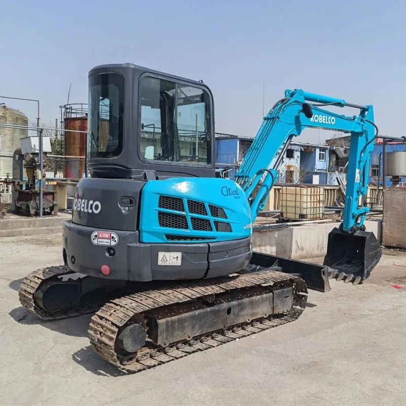 2020 Kobelco SK55 mini excavator, rear three-quarter view 2020 Kobelco SK55 mini excavator, rear three-quarter view