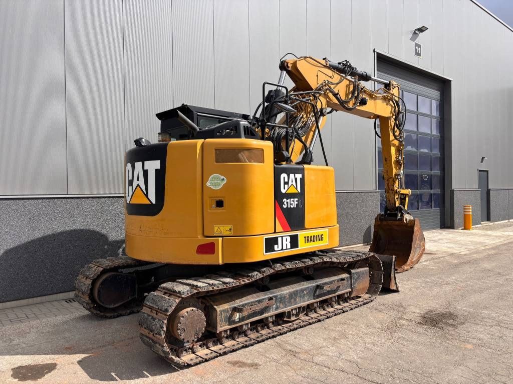 2017 Caterpillar 315FLCR crawler excavator, rear three-quarter view