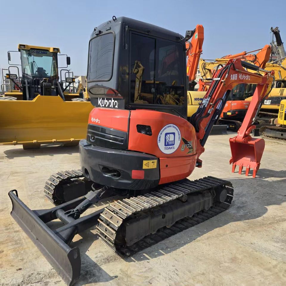 2024 Kubota U35 mini excavator, front three-quarter view