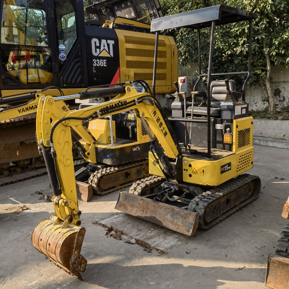 2022 Komatsu PC15MR mini excavator, front three-quarter view