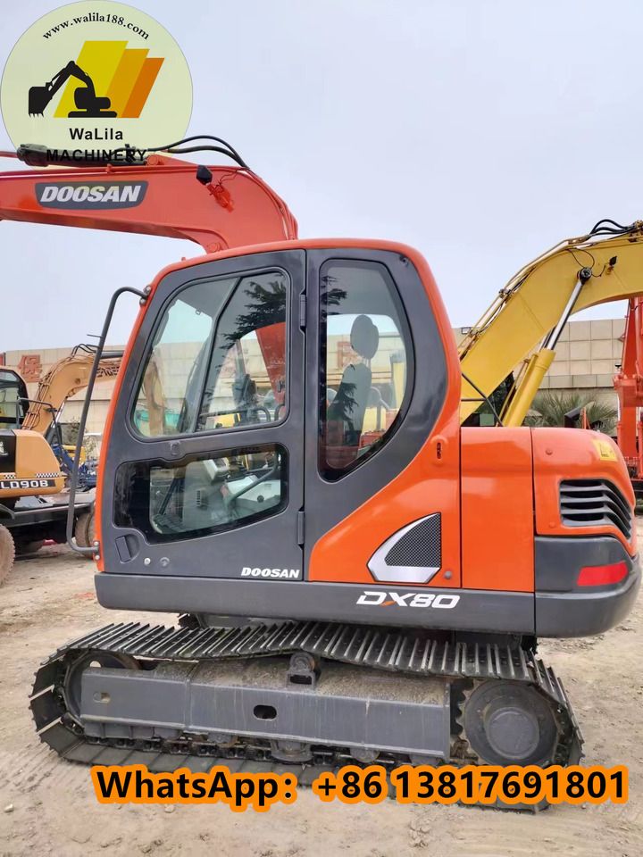2024 Doosan DX80 mini excavator side view 2024 Doosan DX80 mini excavator side view