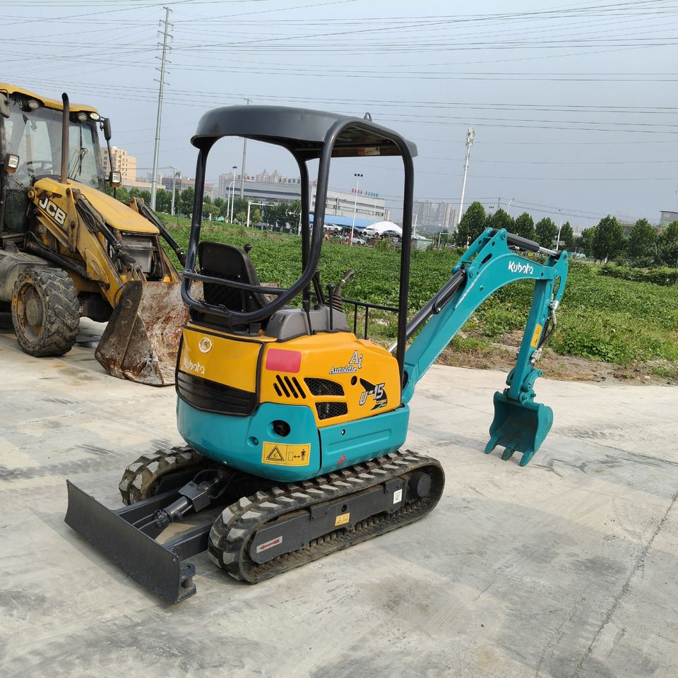 2019 Kubota U15 mini excavator, rear three-quarter view 2019 Kubota U15 mini excavator, rear three-quarter view