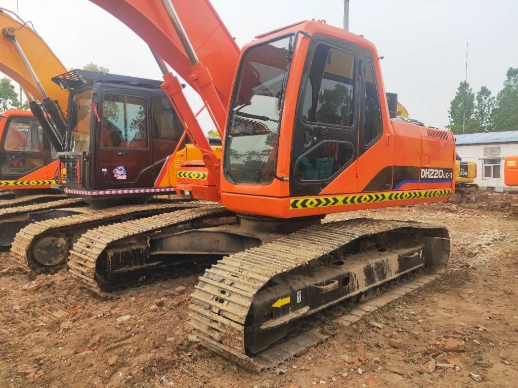 2023 Doosan DH220LC-7 crawler excavator, front three-quarter view