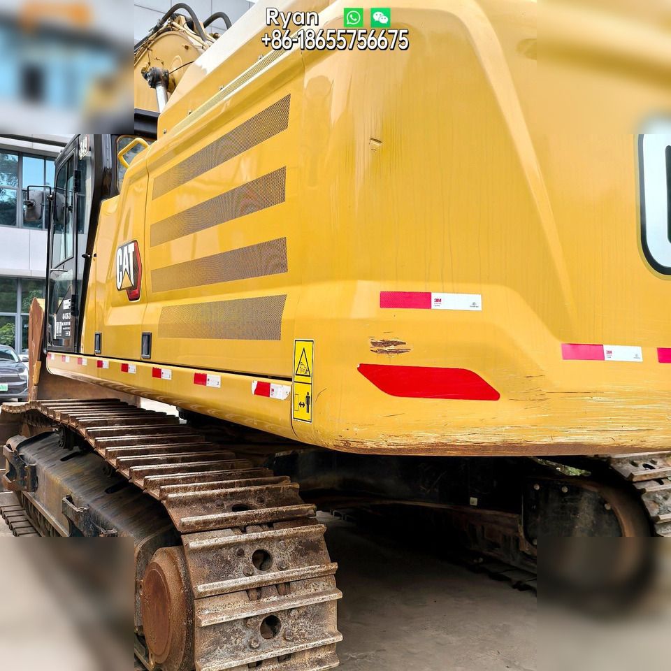 2021 Caterpillar 349 crawler excavator rear three-quarter view 2021 Caterpillar 349 crawler excavator rear three-quarter view
