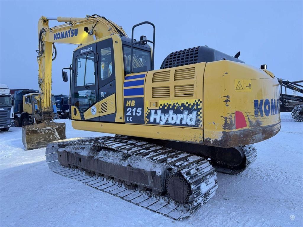 2015 Komatsu HB215LC-2 crawler excavator, rear three-quarter view