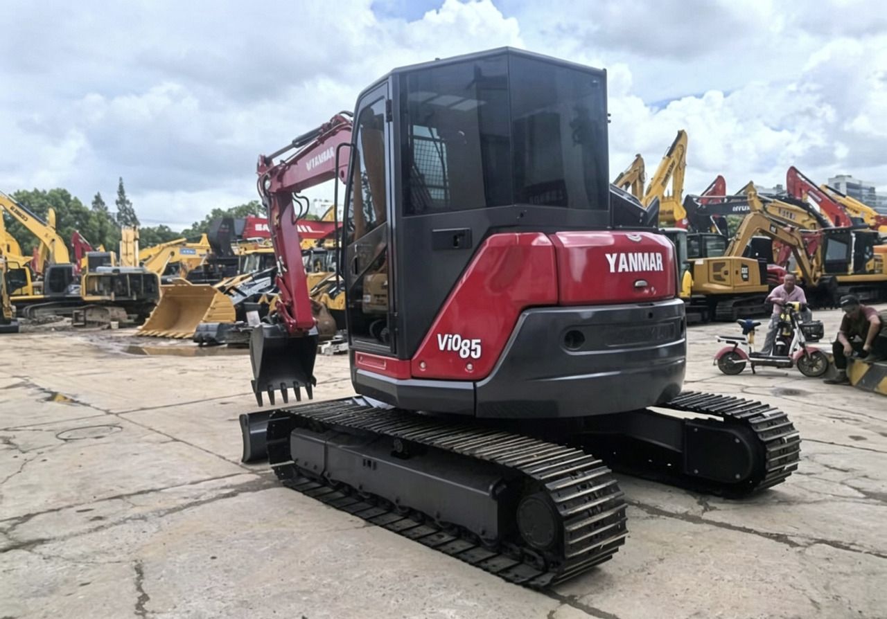 2025 Yanmar ViO85 mini excavator, rear three-quarter view 2025 Yanmar ViO85 mini excavator, rear three-quarter view