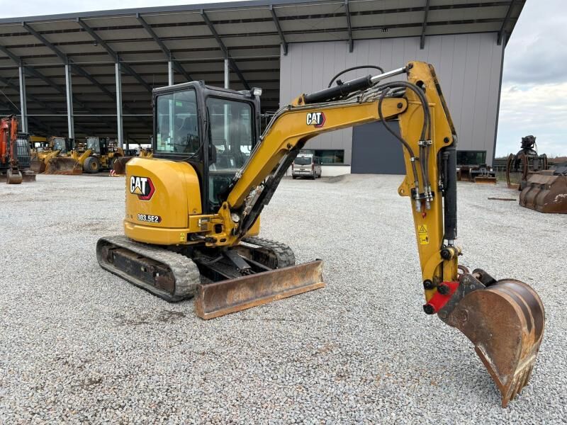 2021 Caterpillar 303.5E2 mini excavator, side view 2021 Caterpillar 303.5E2 mini excavator, side view
