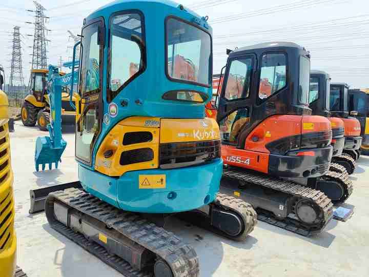 2023 Kubota U25 mini excavator, rear three-quarter view