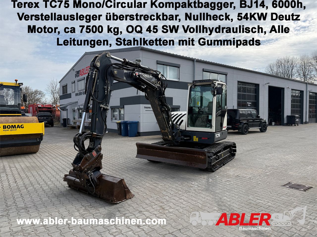 2014 Terex TC75 crawler excavator, side view 2014 Terex TC75 crawler excavator, side view