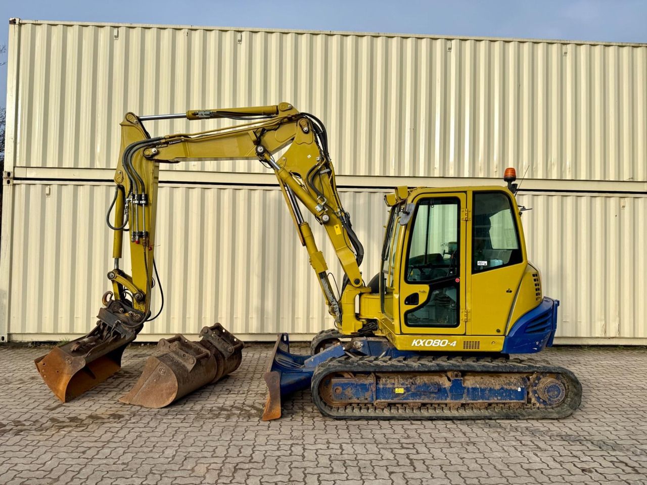 2016 Kubota KX080-4 mini excavator side view