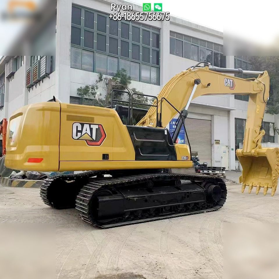 2022 Caterpillar 336GC crawler excavator, rear three-quarter view 2022 Caterpillar 336GC crawler excavator, rear three-quarter view
