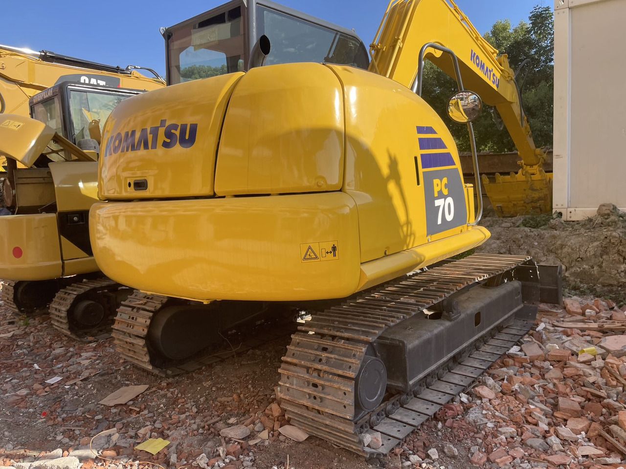 2020 Komatsu PC70-8 mini excavator rear view