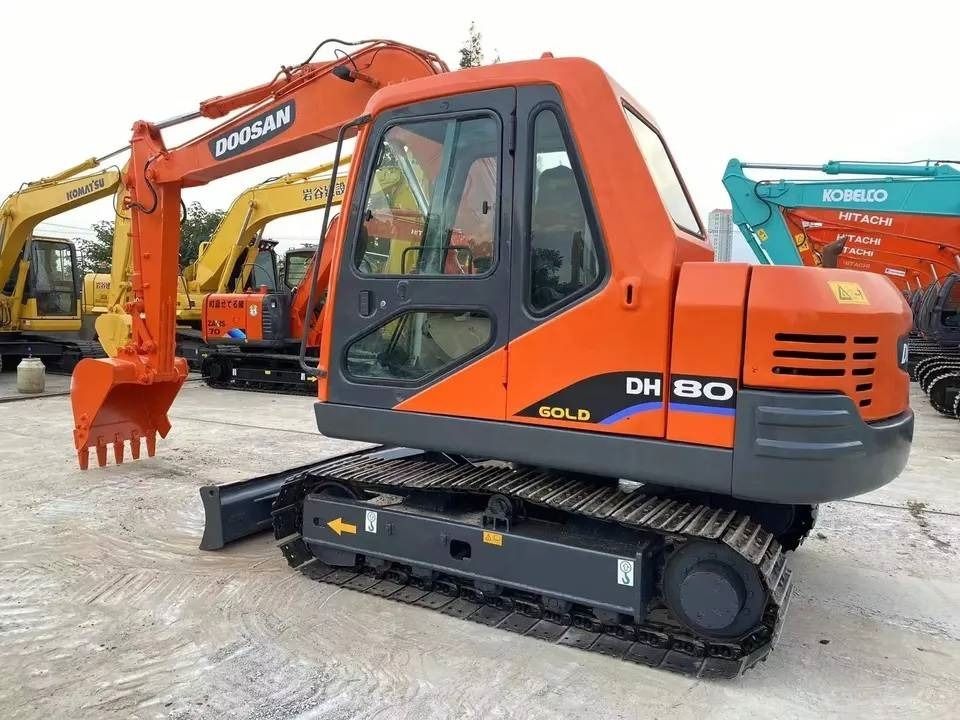 2023 Doosan DH80 mini excavator, side view