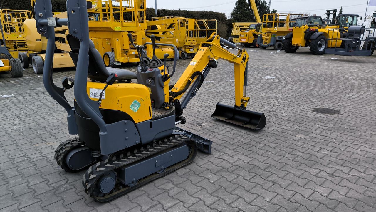 2019 Yanmar SV08– 1A(S) mini excavator, rear three-quarter view