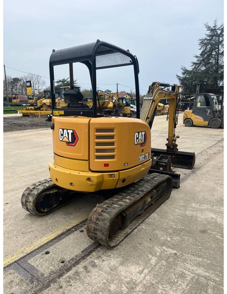 2021 Caterpillar 302.7DCR crawler excavator, rear three-quarter view