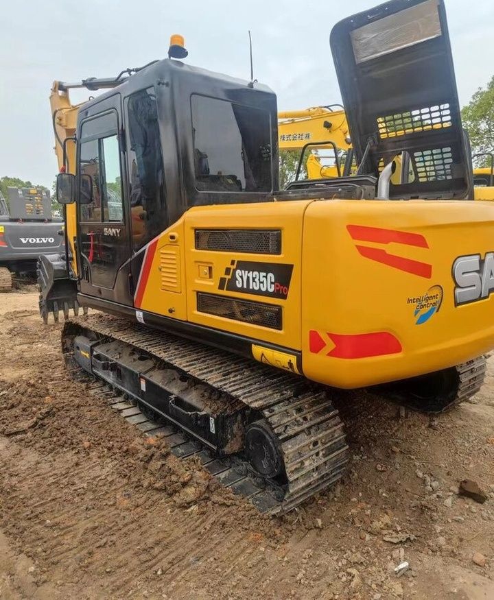 2022 Sany SY135C Pro crawler excavator, rear three-quarter view 2022 Sany SY135C Pro crawler excavator, rear three-quarter view