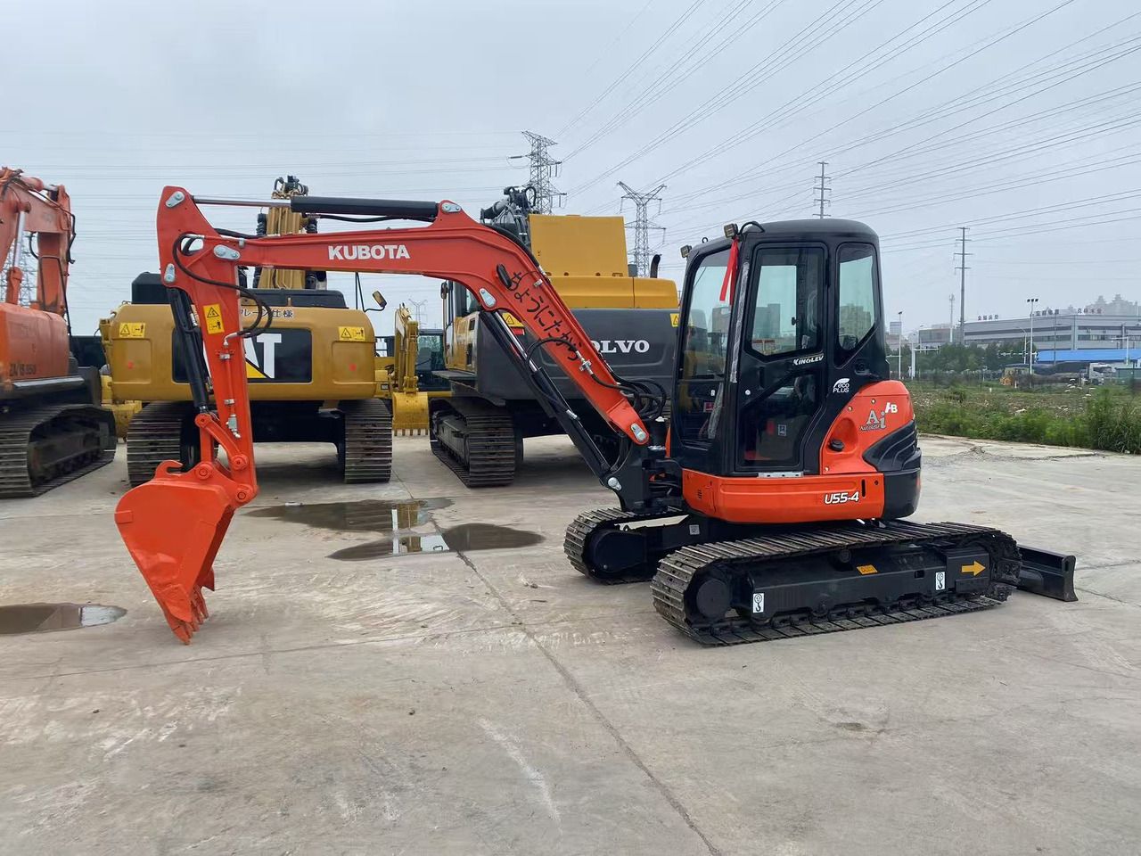 2023 Kubota U55-4 mini excavator, side profile view