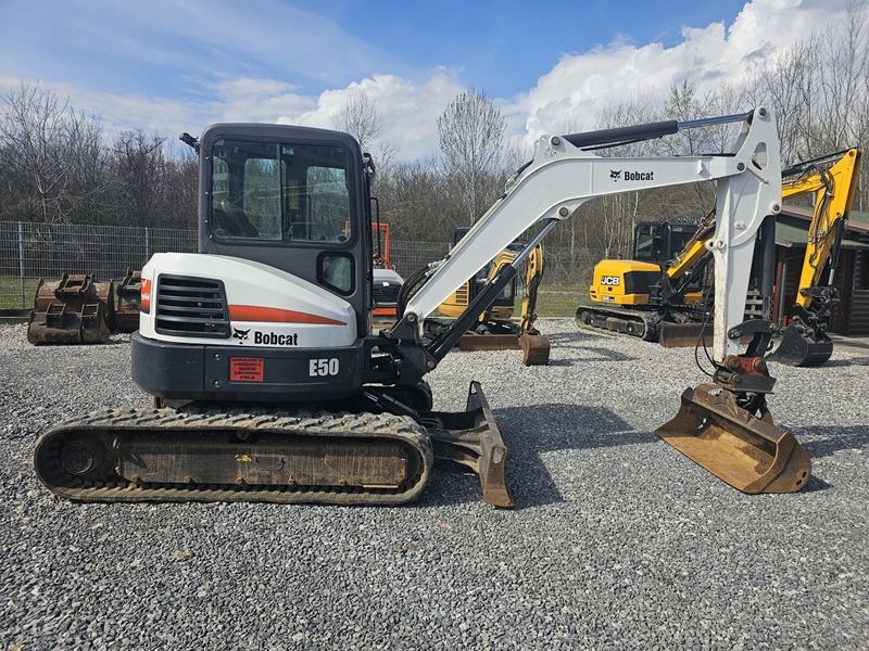 2017 Bobcat E50 mini excavator, side view 2017 Bobcat E50 mini excavator, side view