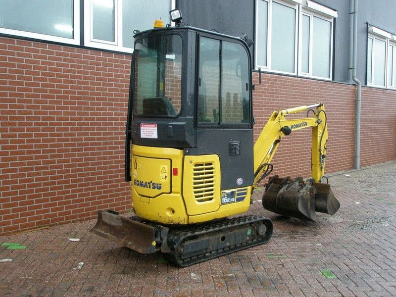 2017 Komatsu PC16R-3HS mini excavator, front three-quarter view 2017 Komatsu PC16R-3HS mini excavator, front three-quarter view
